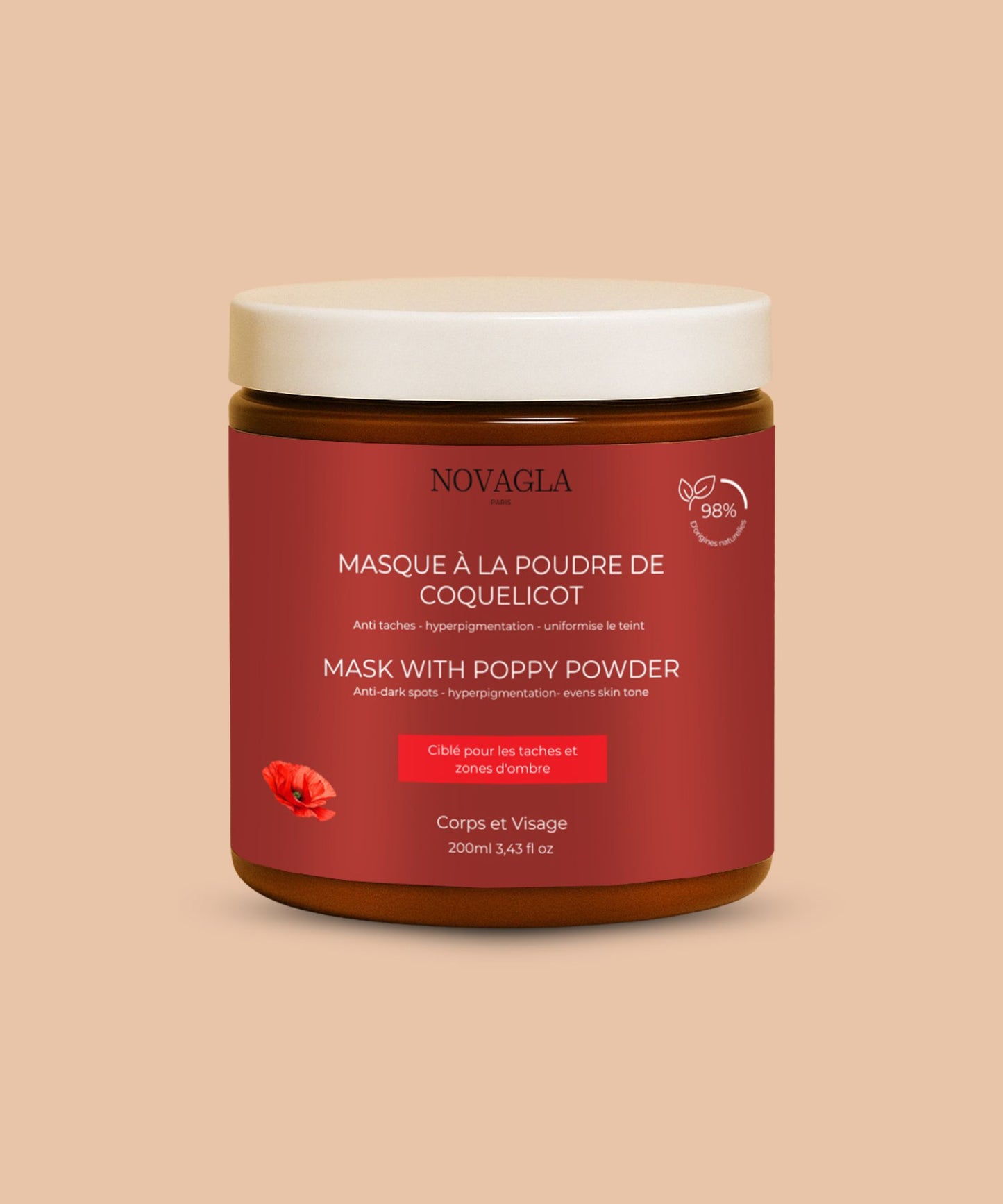 Masque Visage Anti-Tâche à la poudre de Coquelicot